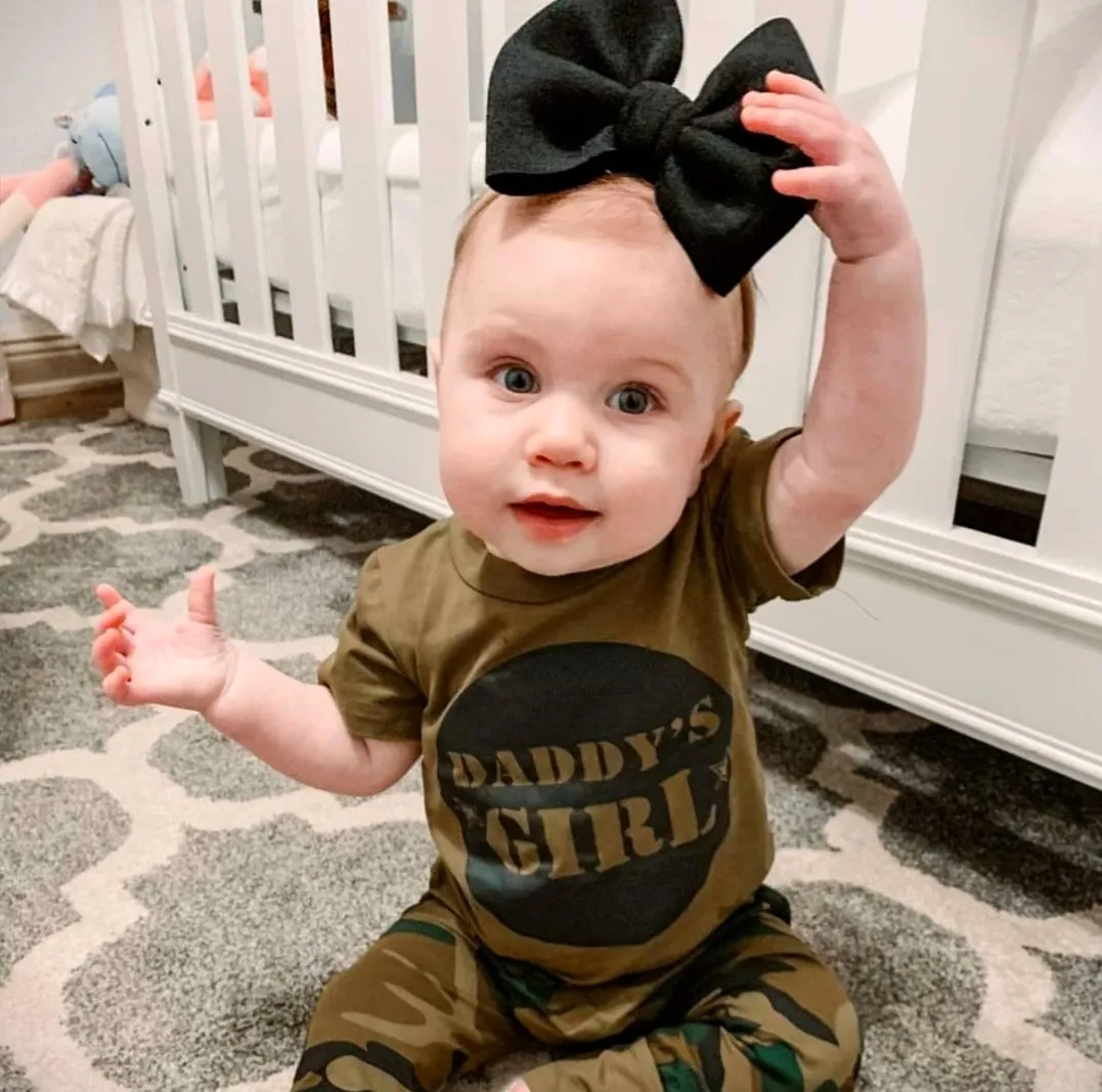 Daddy's Girl T-shirt,  Camo Pants And Headband #1000287