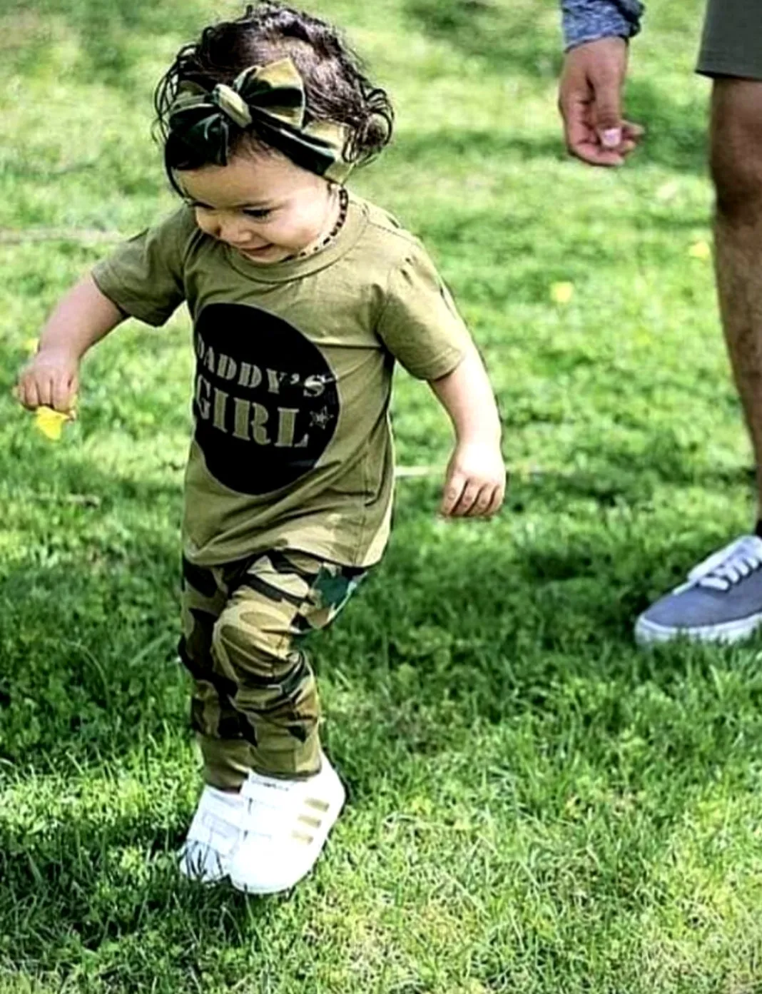 Daddy's Girl T-shirt,  Camo Pants And Headband #1000287