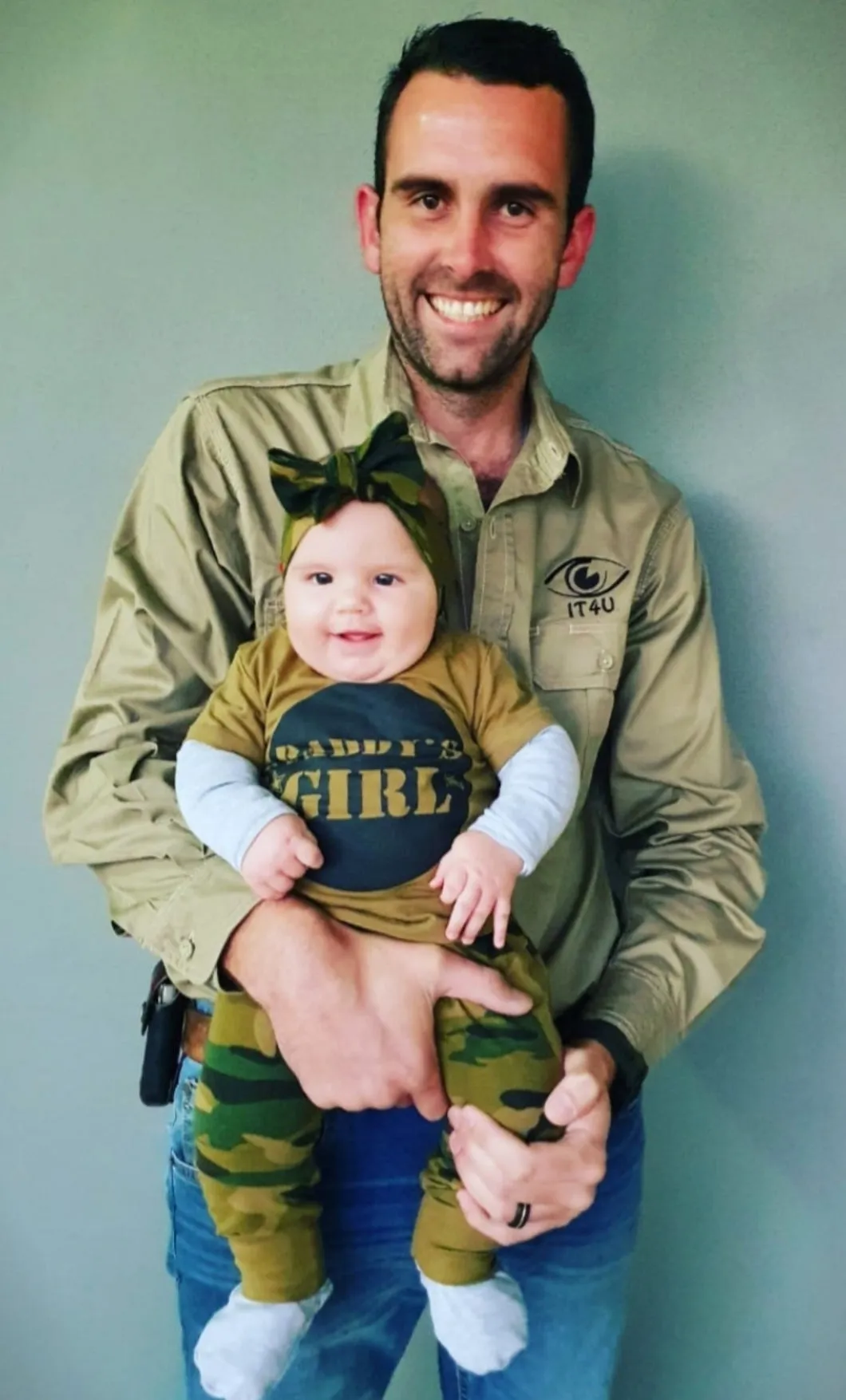 Daddy's Girl T-shirt,  Camo Pants And Headband #1000287