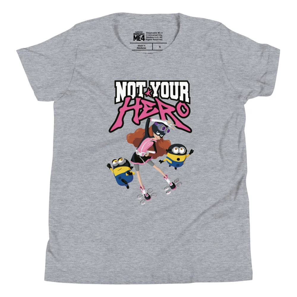 Despicable Me 4 Not Your Hero Youth T-Shirt