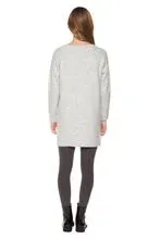 Dex long sleeve crew neck dress with lace-up detail side seam