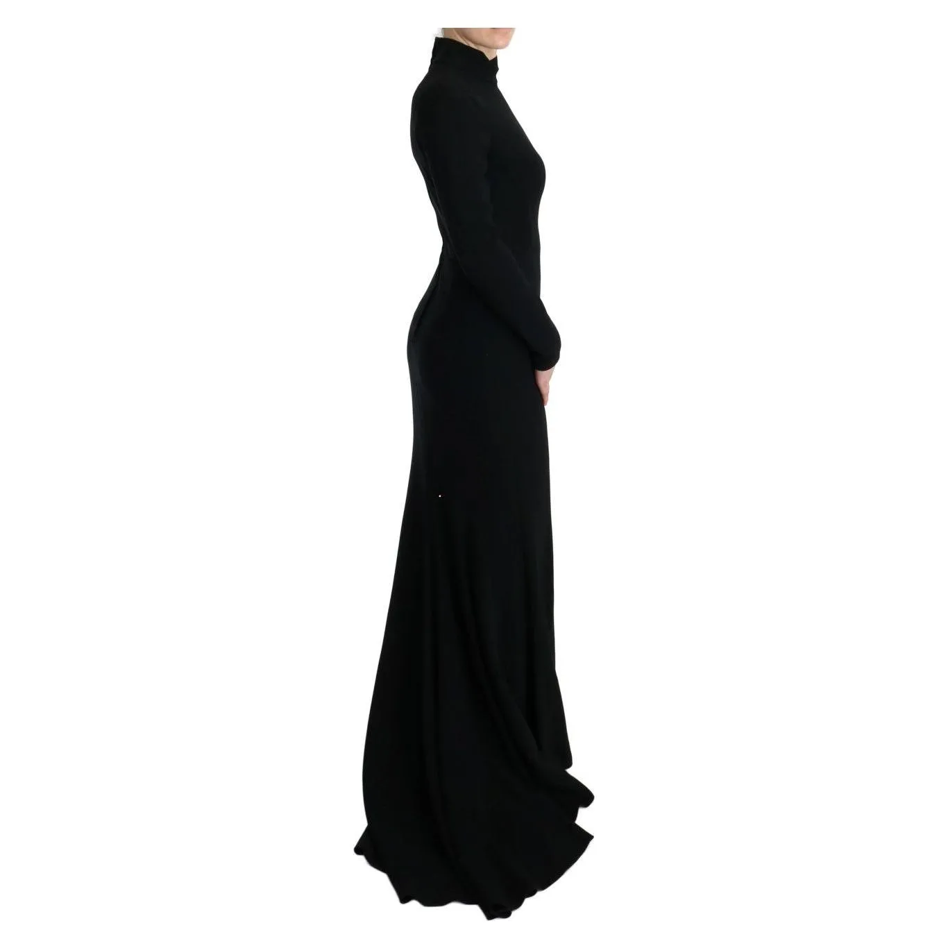 Dolce & Gabbana Elegant Full Length Sheath Gown in Black