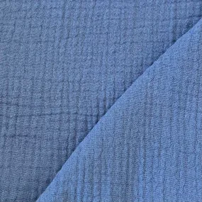 Double Gauze (Muslin) - Denim Blue - Sold by Half Meter