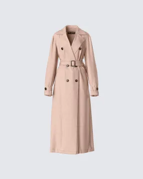 Doutzen Tan Twill Trench Coat