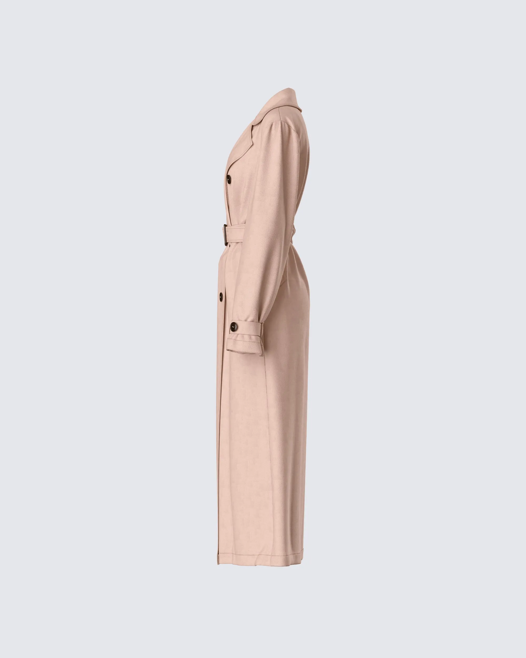 Doutzen Tan Twill Trench Coat