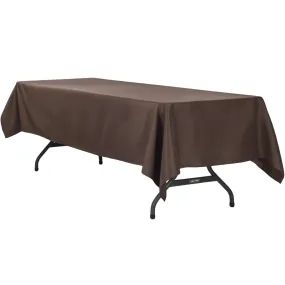 Economy Polyester Tablecloth 60"x120" Rectangular - Chocolate