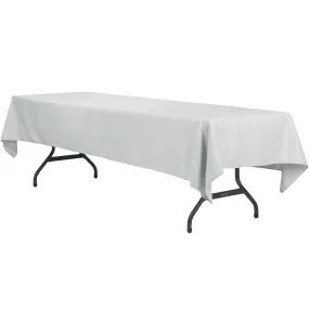 Economy Polyester Tablecloth 60"x120" Rectangular - Gray/Silver