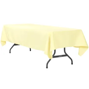 Economy Polyester Tablecloth 60"x120" Rectangular - Pastel Yellow