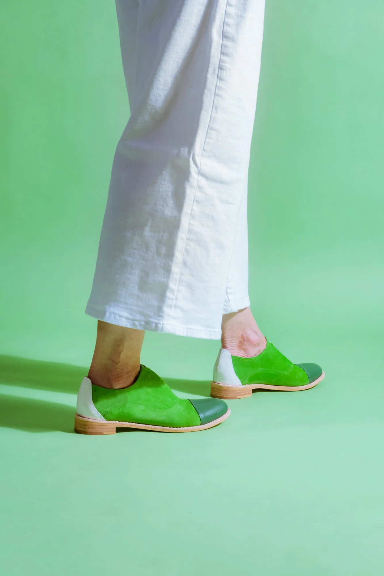 EMERALD Green Suede & Leather Oxfords