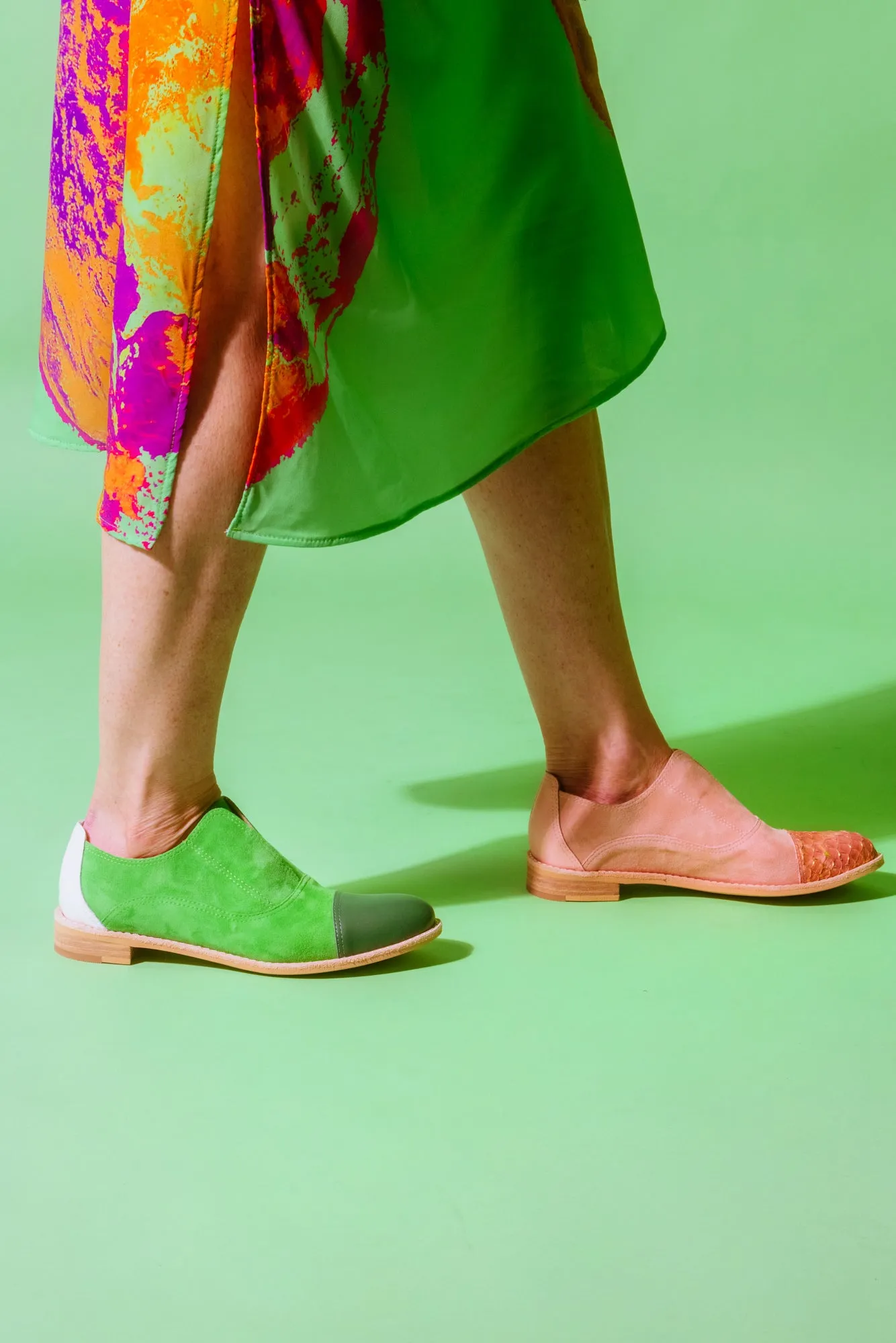 EMERALD Green Suede & Leather Oxfords