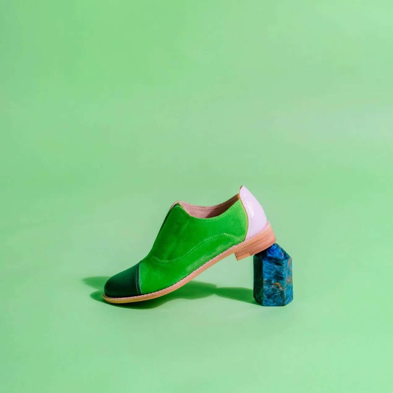 EMERALD Green Suede & Leather Oxfords