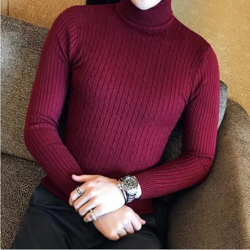 Funki Buys | Sweaters | Men's High Neck Mock Neck Pullovers