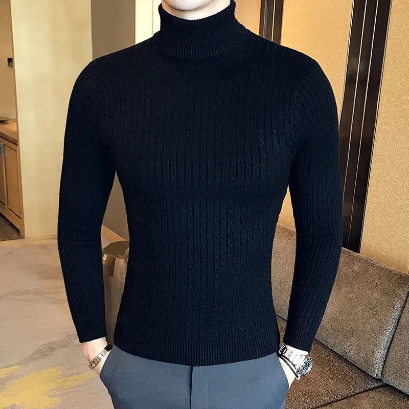 Funki Buys | Sweaters | Men's High Neck Mock Neck Pullovers