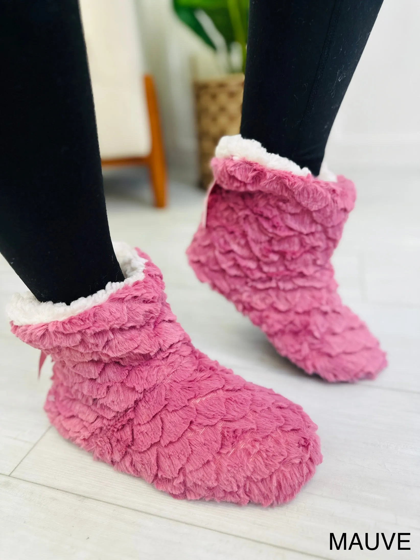 Fur Bow Slippers- Multiple Colors!