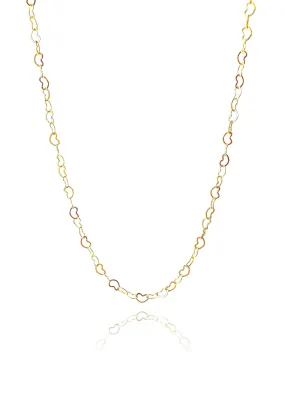 Heart Gold-filled Cable Link Chain Base Necklace