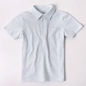 Heathered Pique Pocket Polo