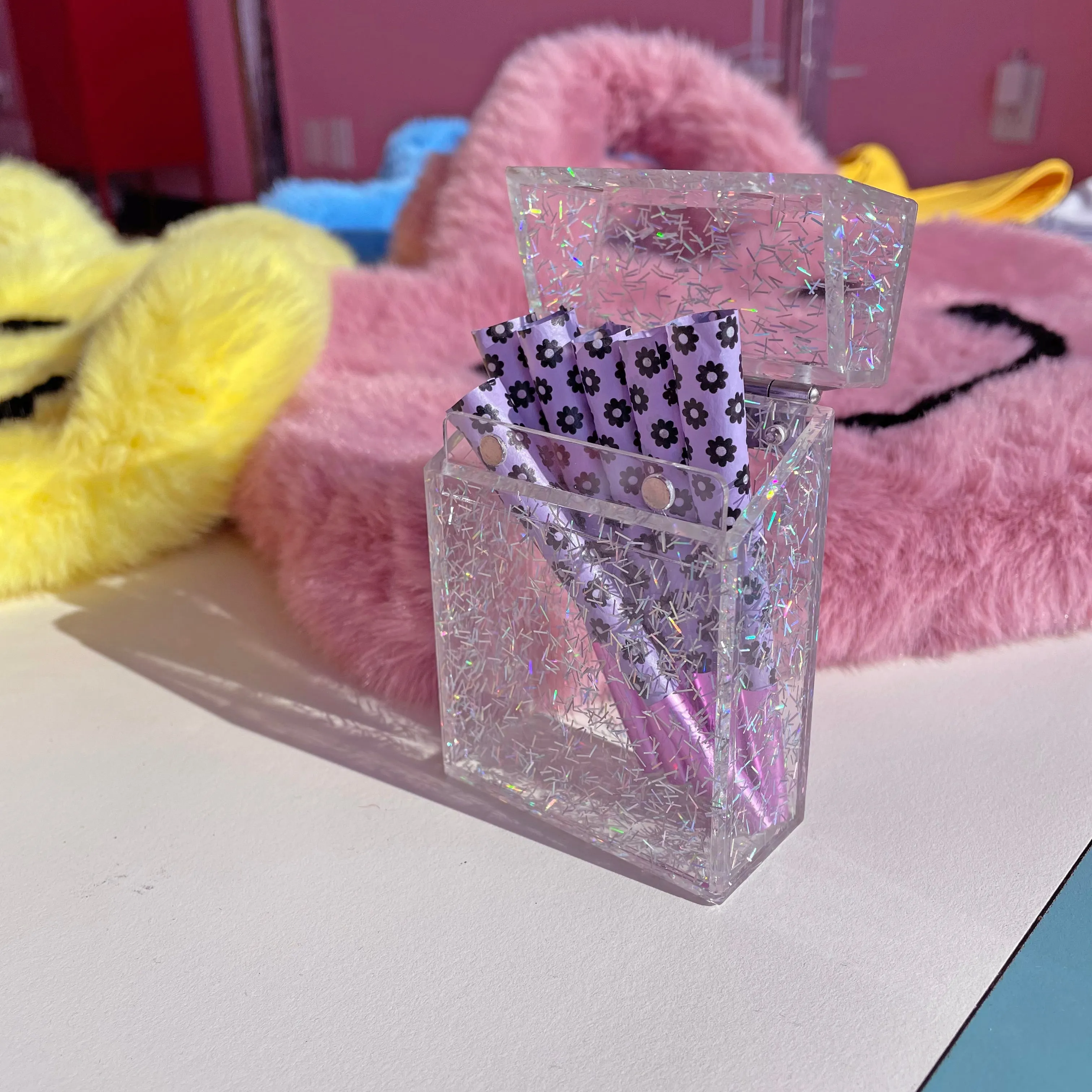 Holographic Glitter Cigarette Box