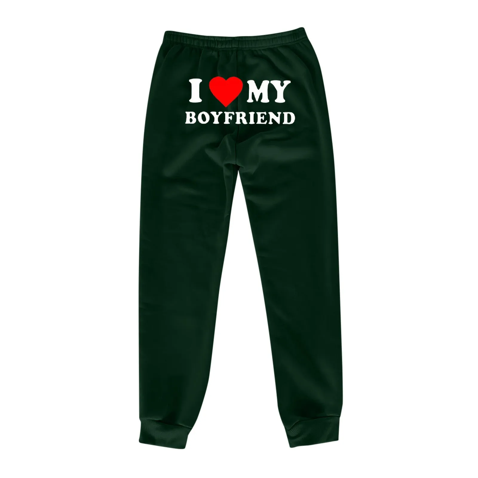 I Love MY BOYFRIEND Printed Casual Sweatpants