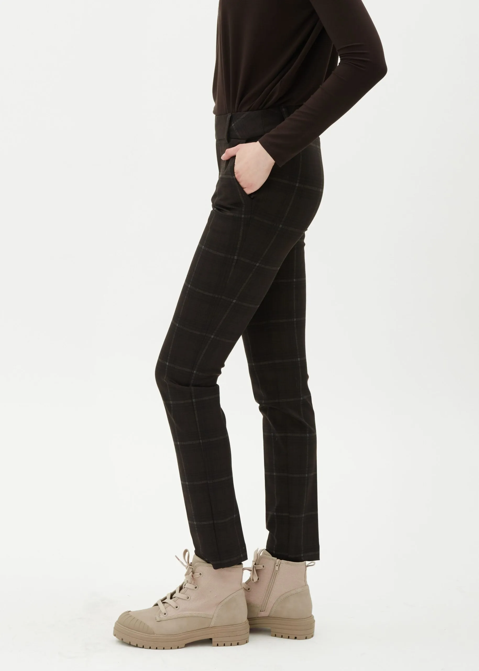 I Love Tyler Madison Bonnie Portland Brown Plaid Pant