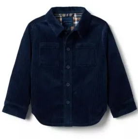 Janie and Jack, CORDUROY SHIRT JACKET-NAVY (SHACKET)