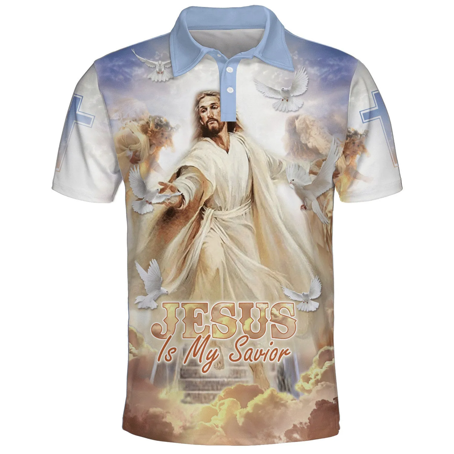 Jesus Is My Savior Dove Polo Shirt - Christian Shirts & Shorts