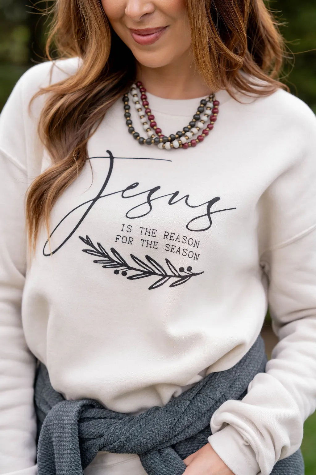 Jesus Is The Reason For The Season Graphic Crewneck