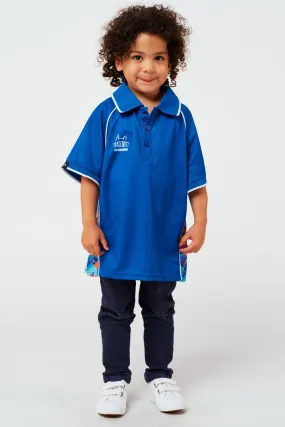 Kids Razzle Dazzle Blue Short Sleeve Polo