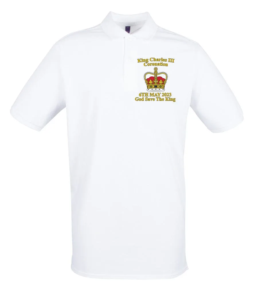 KING CHARLES III CORONATION Special Edition Embroidered Polo Shirt