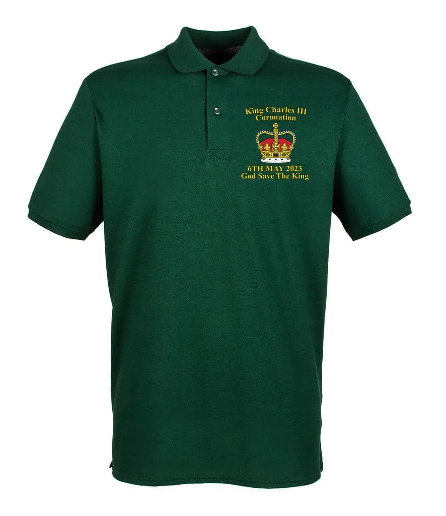 KING CHARLES III CORONATION Special Edition Embroidered Polo Shirt