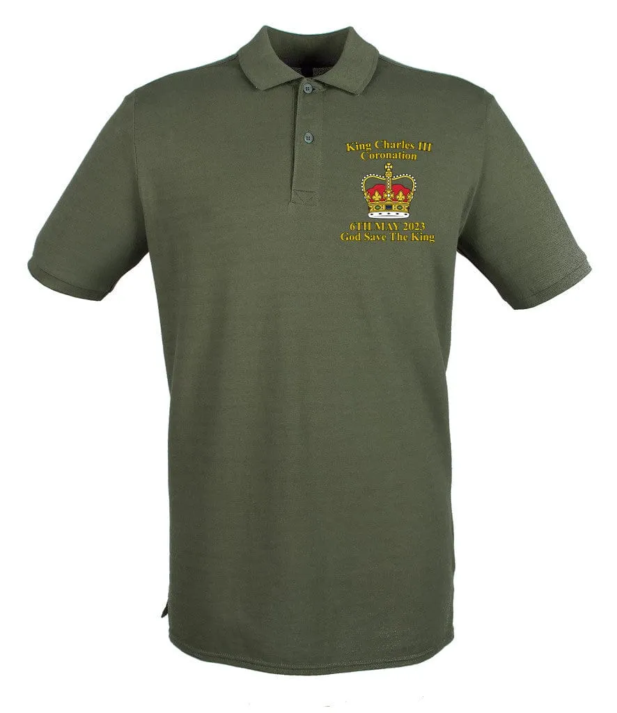 KING CHARLES III CORONATION Special Edition Embroidered Polo Shirt