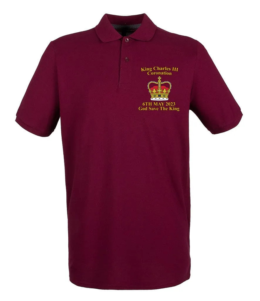 KING CHARLES III CORONATION Special Edition Embroidered Polo Shirt