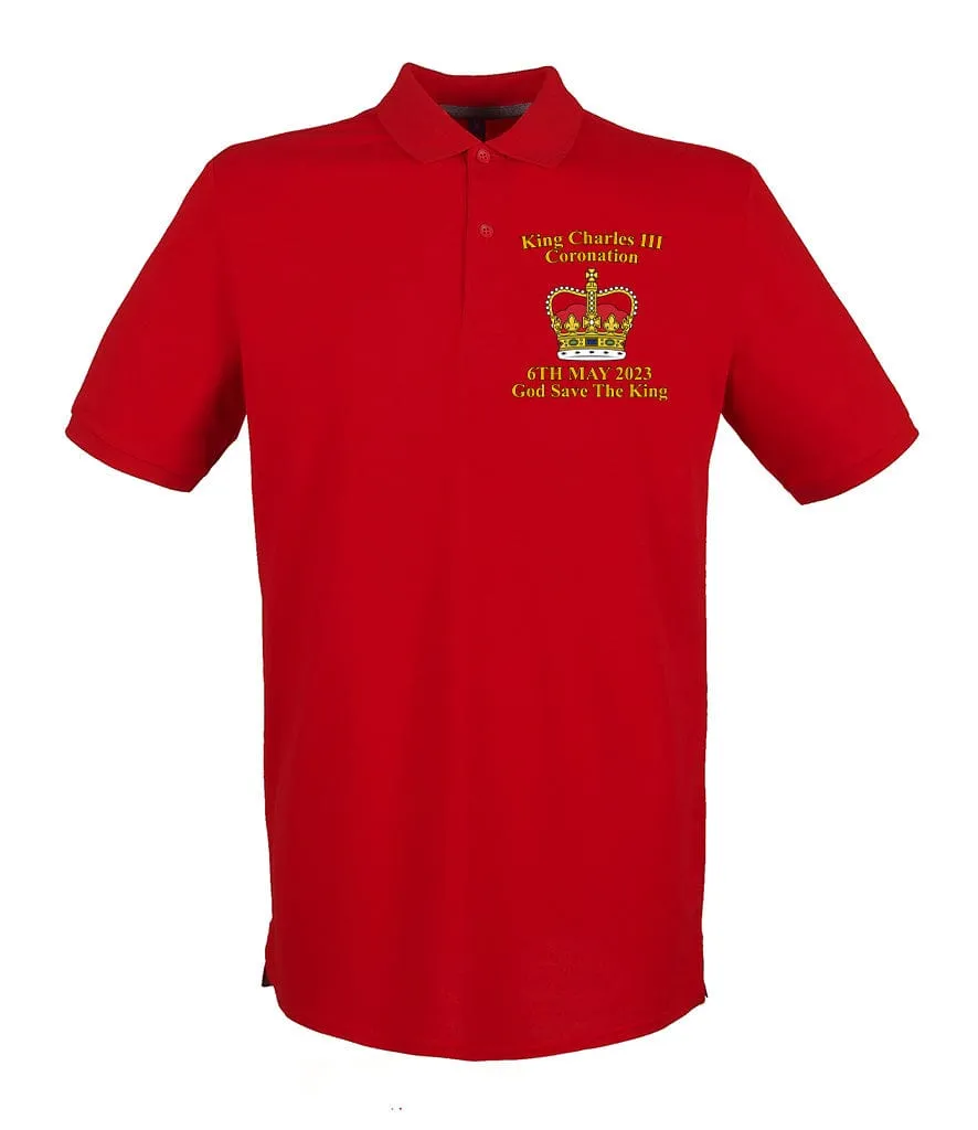 KING CHARLES III CORONATION Special Edition Embroidered Polo Shirt