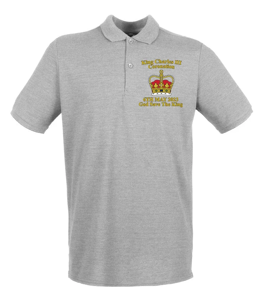 KING CHARLES III CORONATION Special Edition Embroidered Polo Shirt