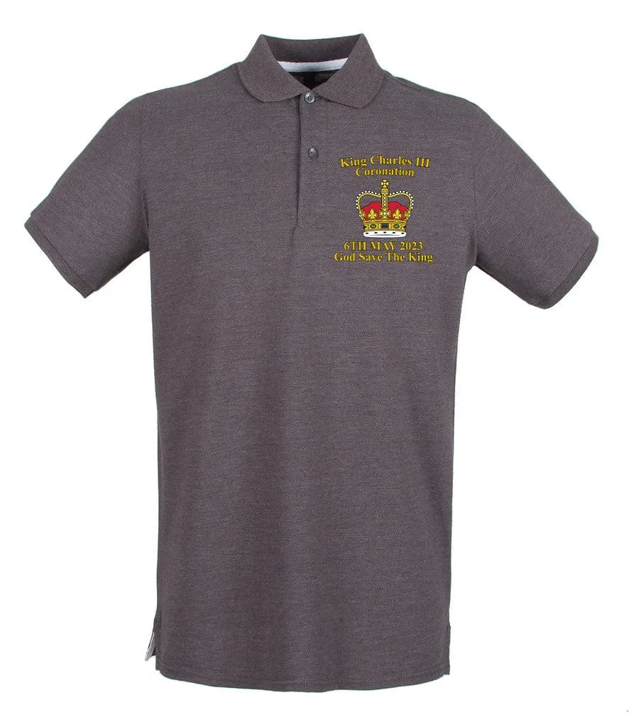 KING CHARLES III CORONATION Special Edition Embroidered Polo Shirt