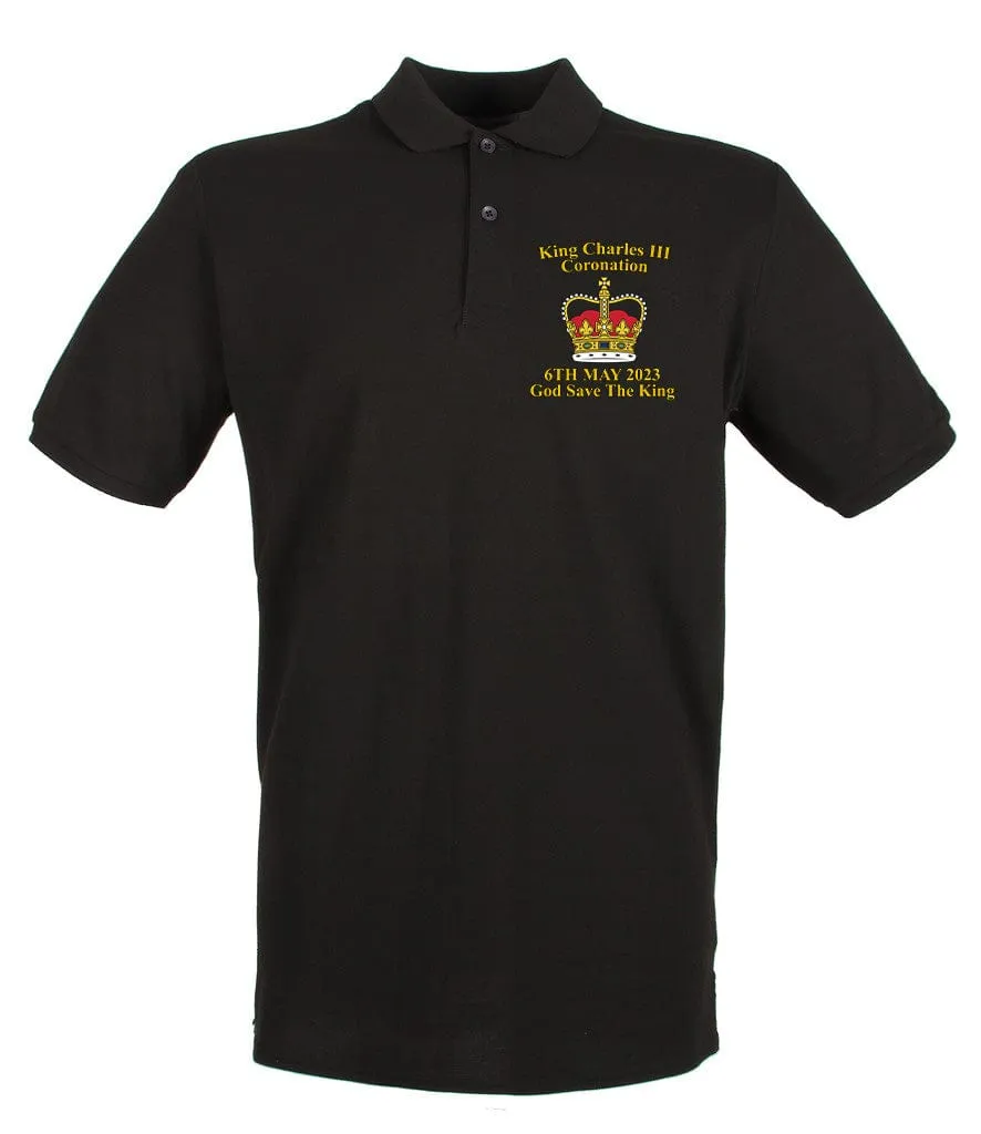 KING CHARLES III CORONATION Special Edition Embroidered Polo Shirt