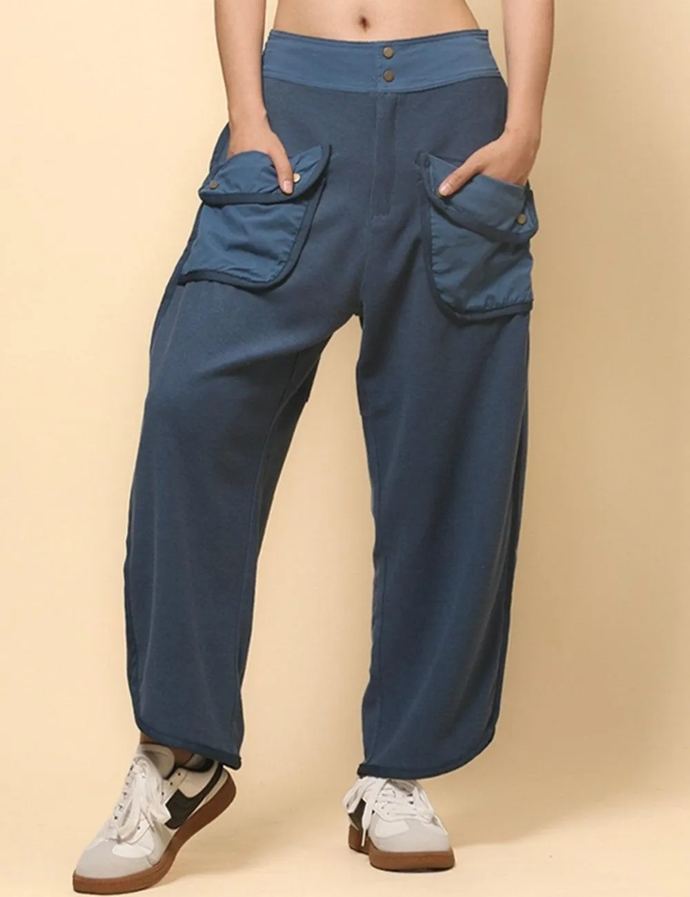 Ladies Casual Pockets Pants Relaxed Sweatpants SKP513