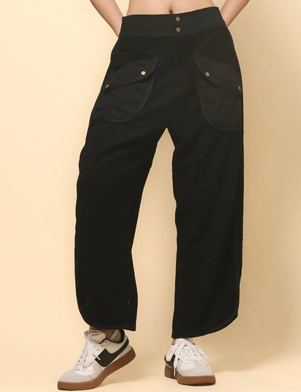 Ladies Casual Pockets Pants Relaxed Sweatpants SKP513