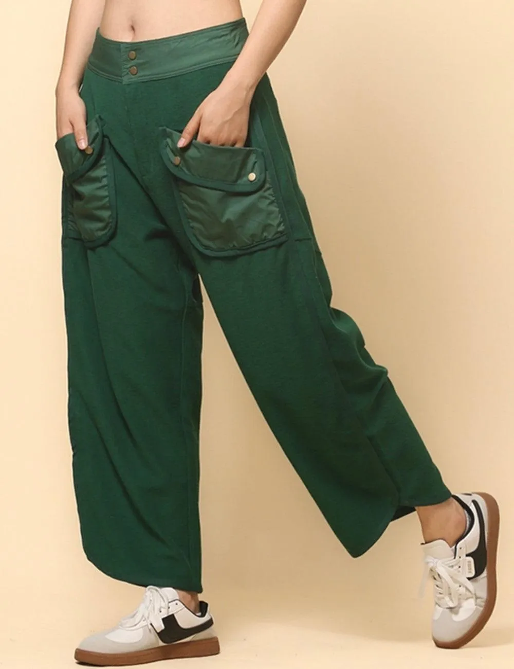 Ladies Casual Pockets Pants Relaxed Sweatpants SKP513