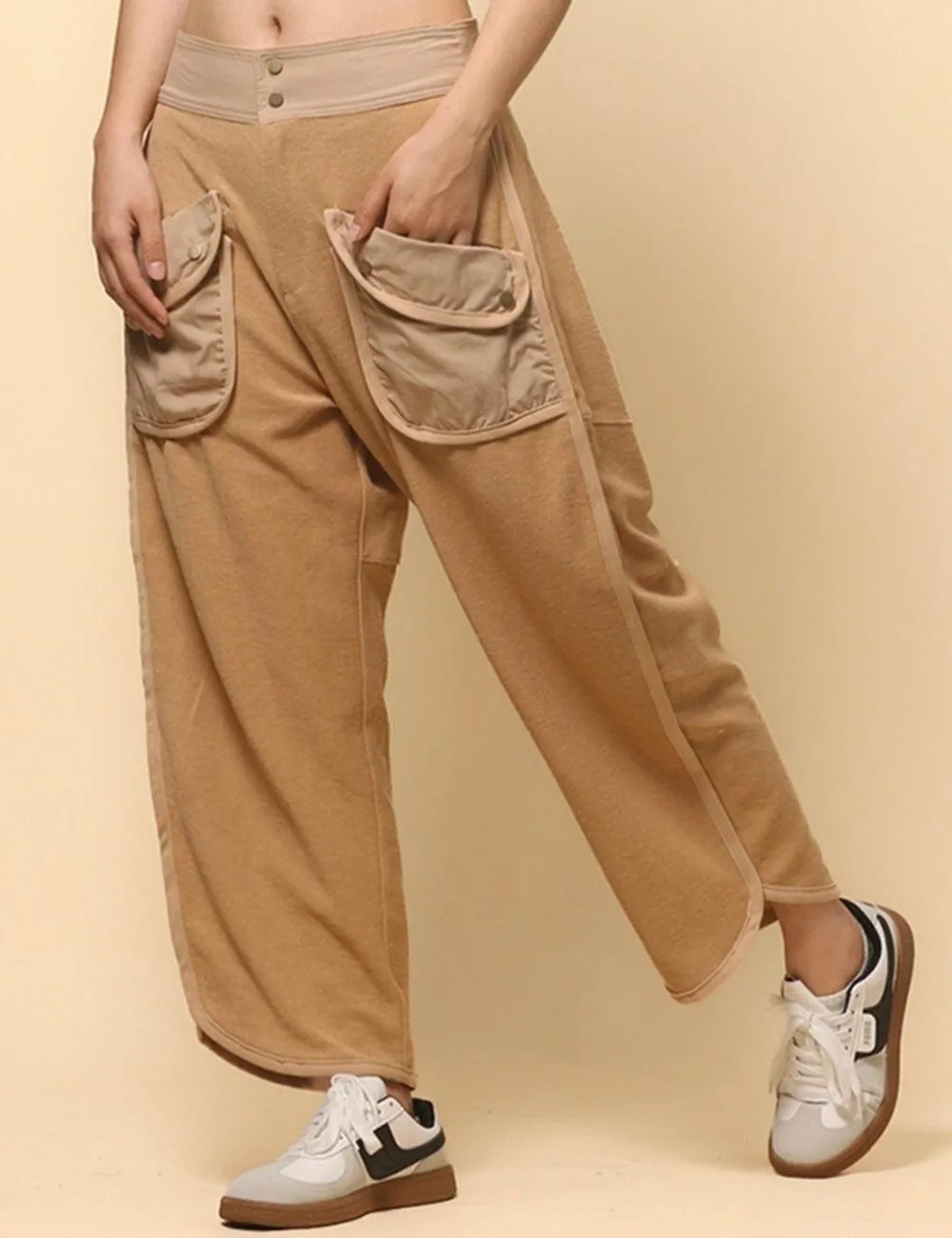 Ladies Casual Pockets Pants Relaxed Sweatpants SKP513