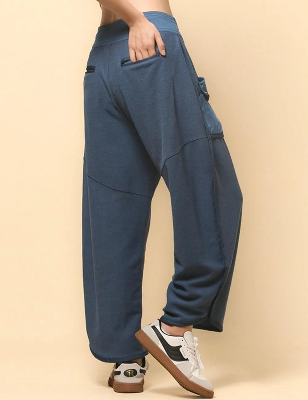 Ladies Casual Pockets Pants Relaxed Sweatpants SKP513