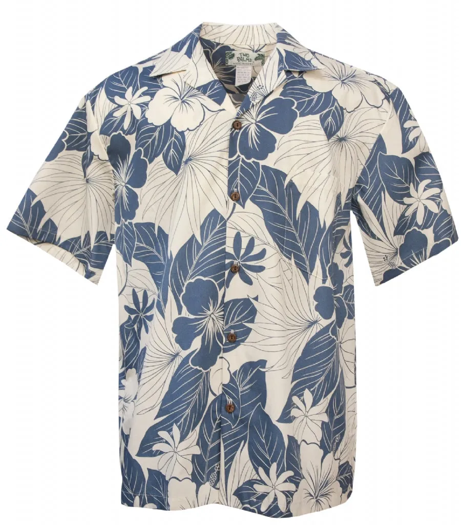 Lanai Mens Hawaiian Shirt in Blue