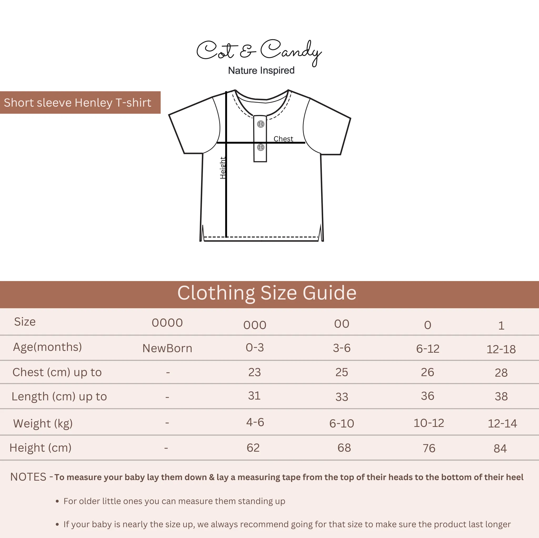 Latte Organic Muslin Short Sleeve Henley Tshirt With Lounge Pant Set