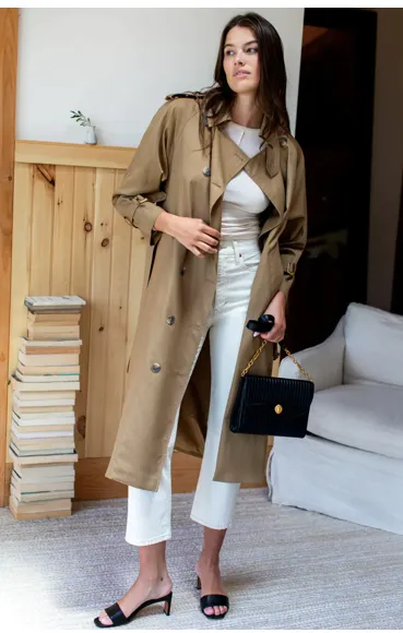 Layering Camel Trench Coat