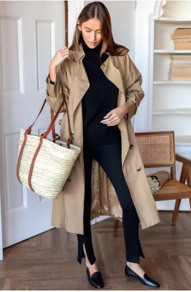 Layering Camel Trench Coat