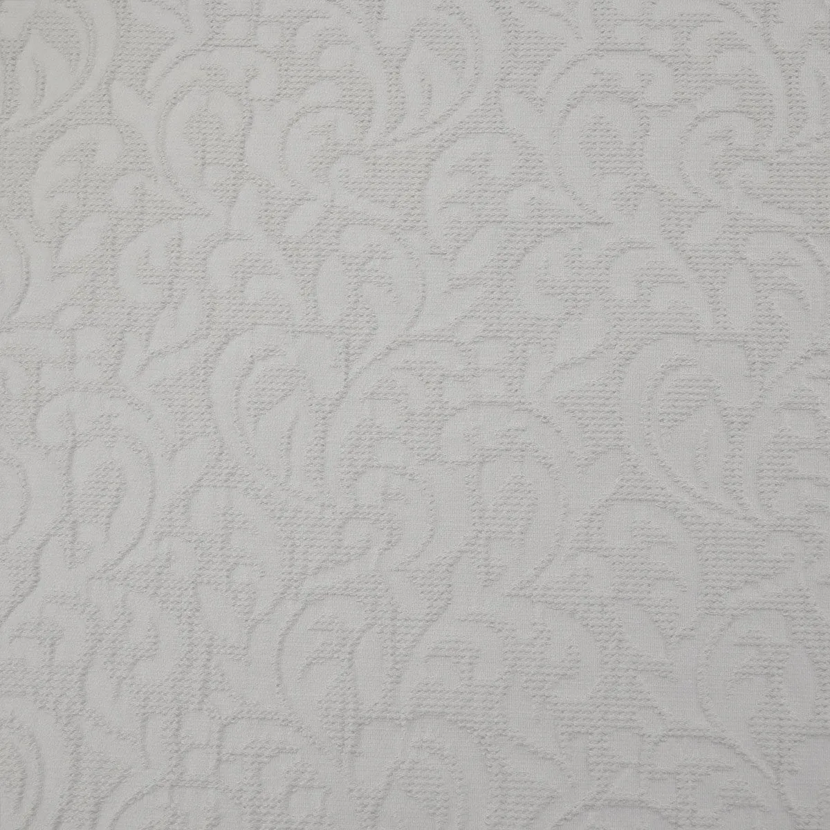 Light Grey Floral Jacquard Fabric 96641