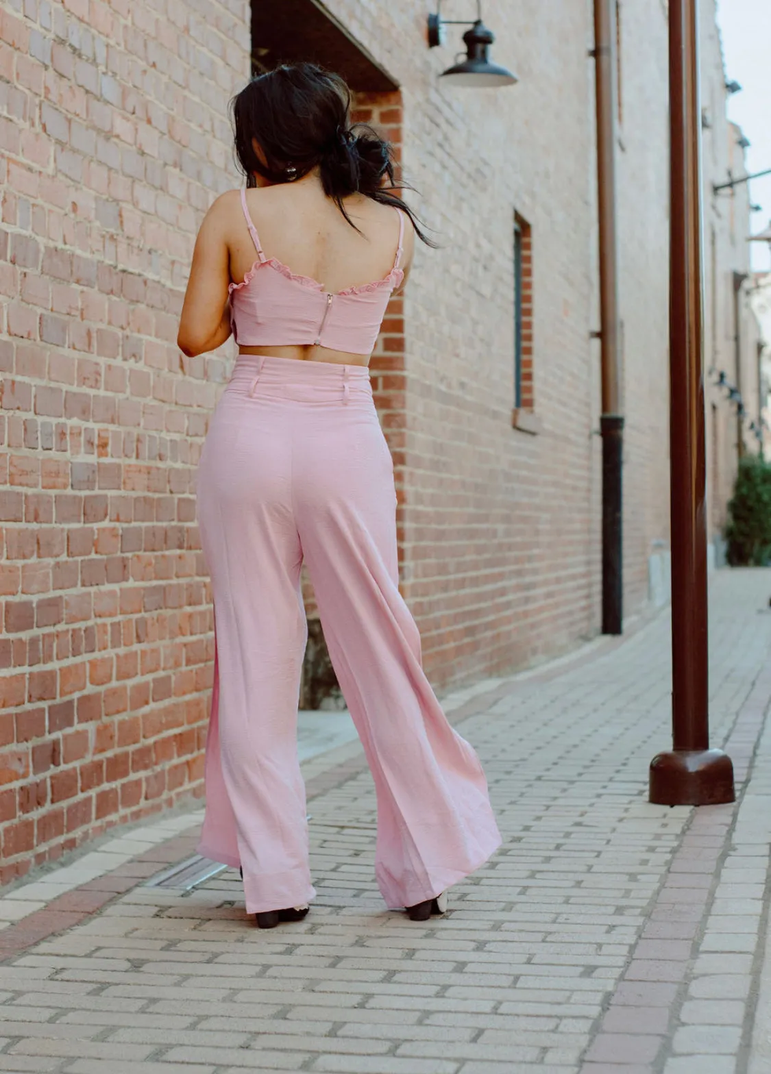 Lily Mauve two piece pants set