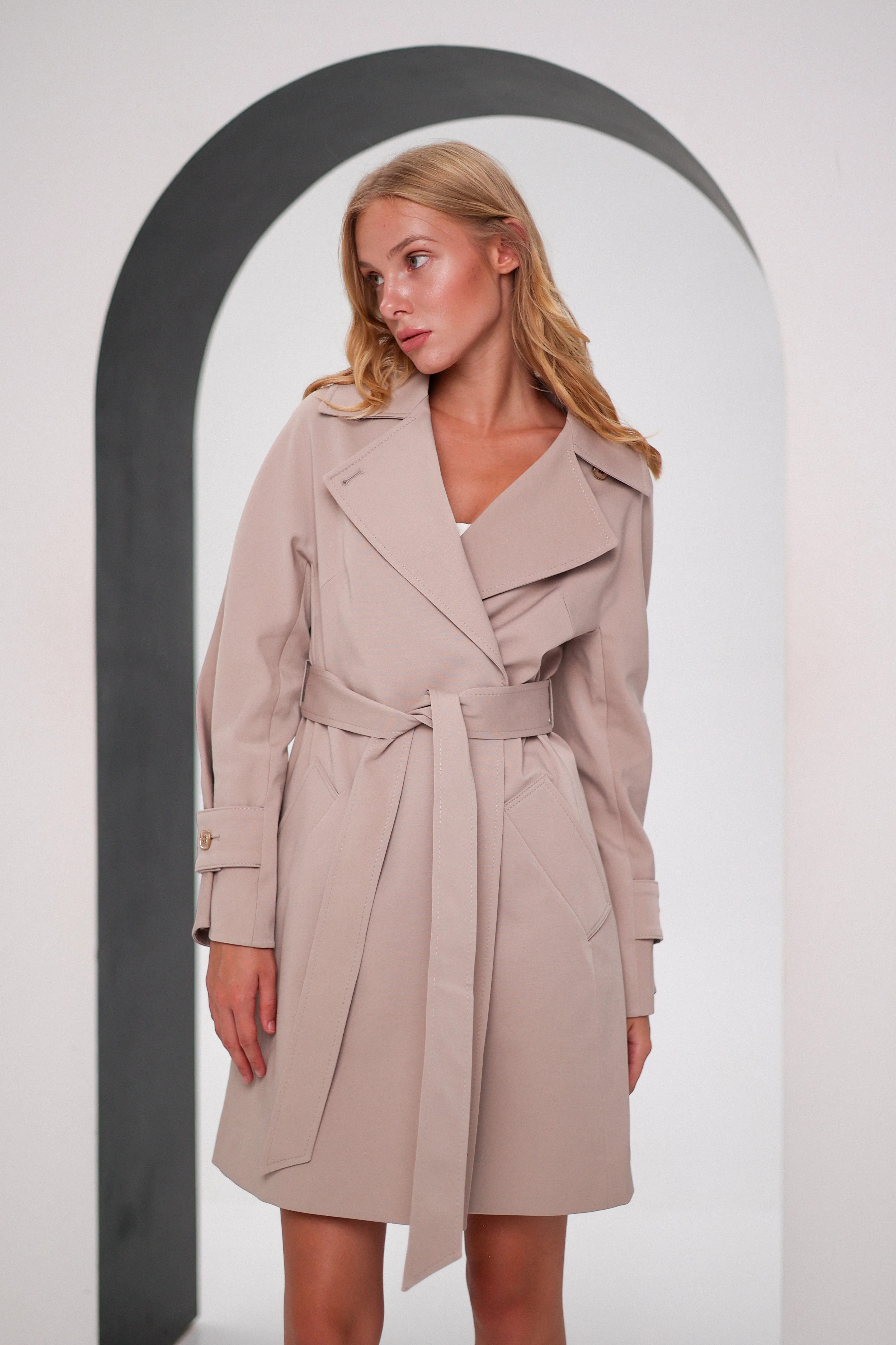 London Trench Coat in Blush