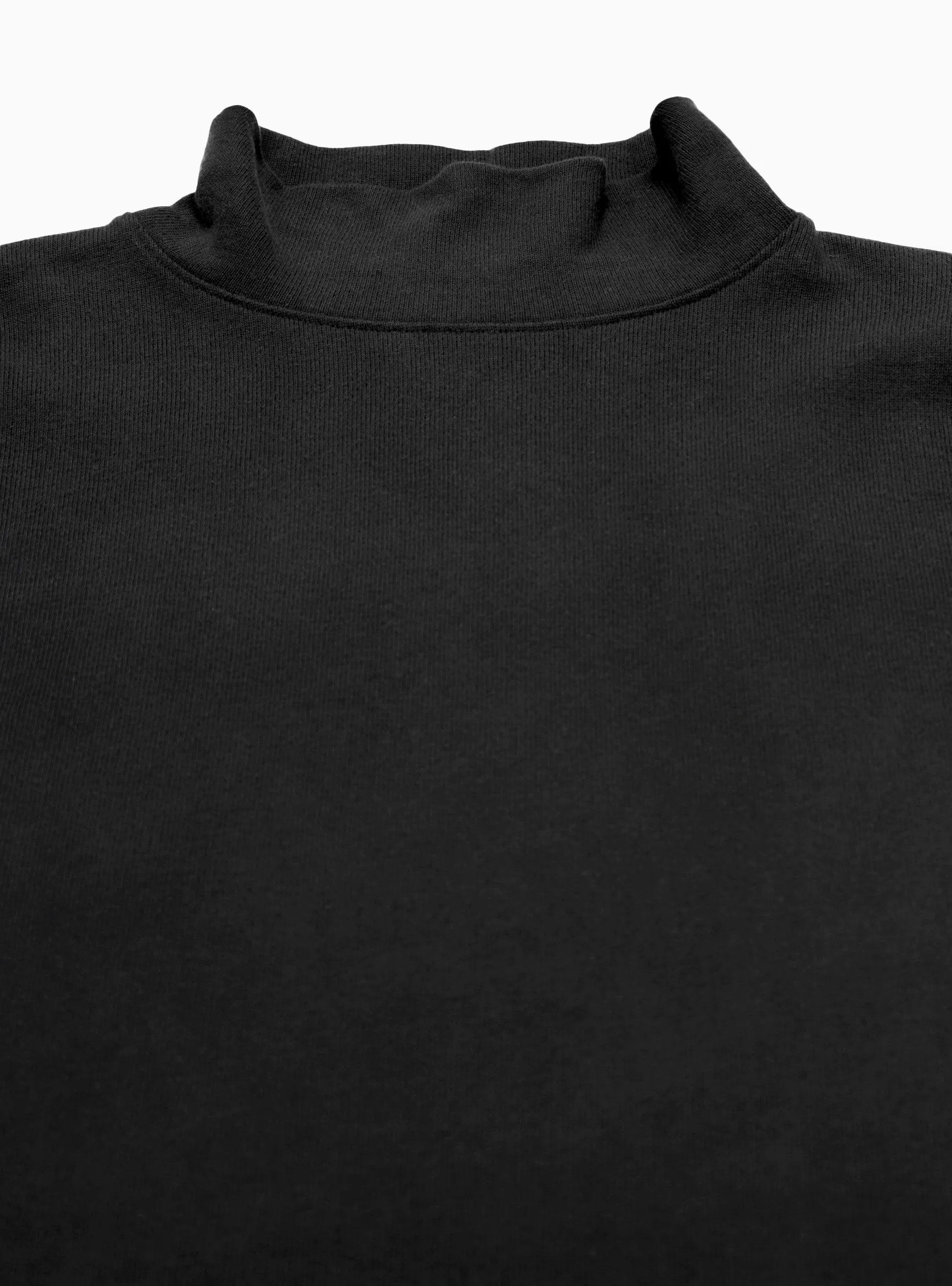 Long Sleeve High Neck Tee Black