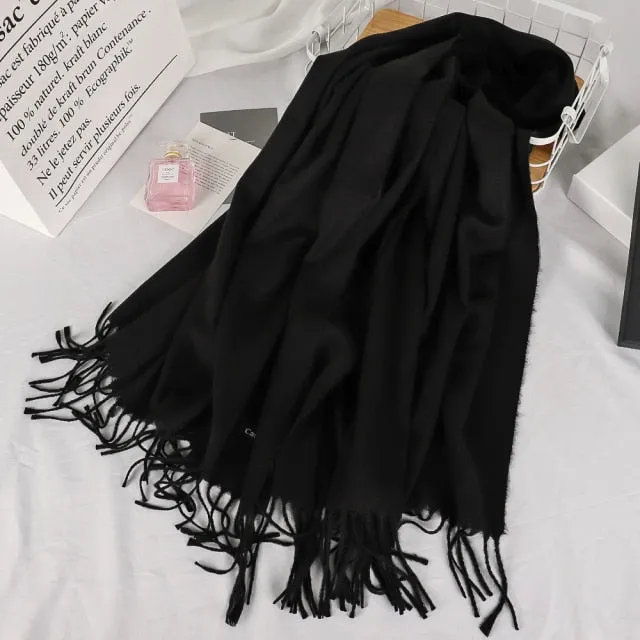 Long Warm Cashmere Hijab Scarf