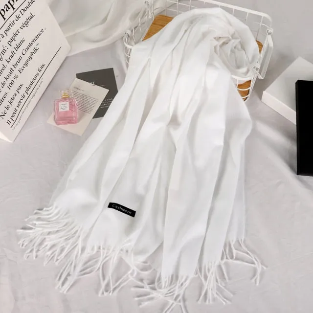 Long Warm Cashmere Hijab Scarf